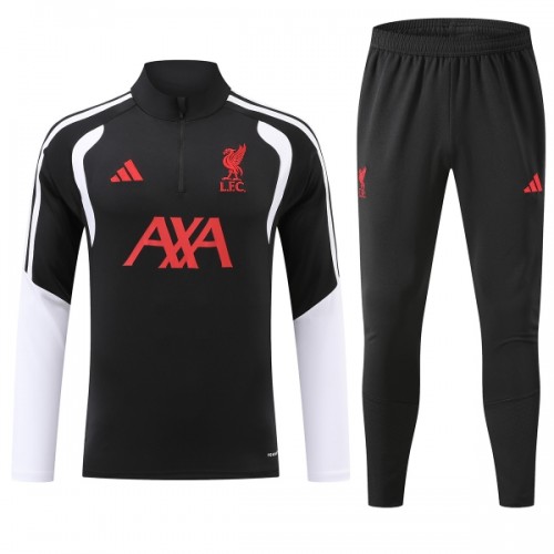 Liverpool Homen Conjunto de Moletom de Treino Quarto-Zíper 2026-27 Preta Liverpool Homen Conjunto de Moletom de Treino Quarto-Zíper 2026-27 Preta