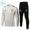 Manchester City Criança Conjunto de Moletom de Treino Quarto-Zíper 2026-27 Cinza