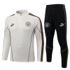 Manchester City Homen Conjunto de Moletom de Treino Quarto-Zíper 2026-27 Cinza