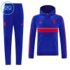 Manchester United Hoodie Criança Conjunto de Moletom de Treino 2026-27 Azul