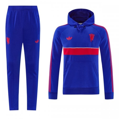 Manchester United Hoodie Homen Conjunto de Moletom de Treino 2026-27 Azul Manchester United Hoodie Homen Conjunto de Moletom de Treino 2026-27 Azul