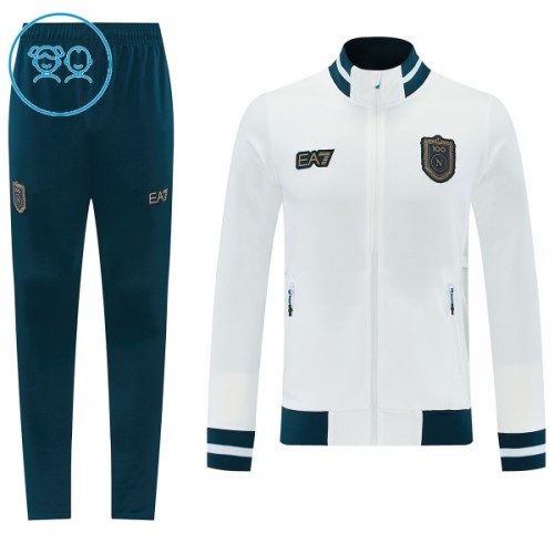 Napoli Criança Casaco de Treino Conjunto 2026-27 Branca Napoli Criança Casaco de Treino Conjunto 2026-27 Branca
