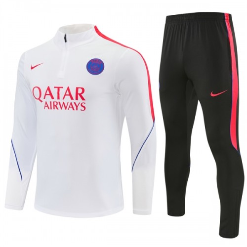 Paris Saint-Germain Homen Conjunto de Moletom de Treino Quarto-Zíper 2026-27 Branca Paris Saint-Germain Homen Conjunto de Moletom de Treino Quarto-Zíper 2026-27 Branca