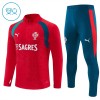 Portugal Criança Conjunto de Moletom de Treino Quarto-Zíper 2026-27 Vermelha Portugal Criança Conjunto de Moletom de Treino Quarto-Zíper 2026-27 Vermelha