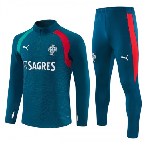 Portugal Homen Conjunto de Moletom de Treino Quarto-Zíper 2026-27 Azul Portugal Homen Conjunto de Moletom de Treino Quarto-Zíper 2026-27 Azul