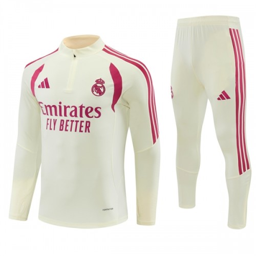 Real Madrid Homen Conjunto de Moletom de Treino Quarto-Zíper 2026-27 Branca Real Madrid Homen Conjunto de Moletom de Treino Quarto-Zíper 2026-27 Branca