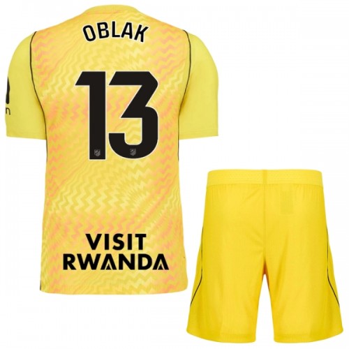 Camisola + Calções Guarda-Redes Atlético Madrid Oblak 13 Criança 2026-27 Amarela Camisola + Calções Guarda-Redes Atlético Madrid Oblak 13 Criança 2026-27 Amarela