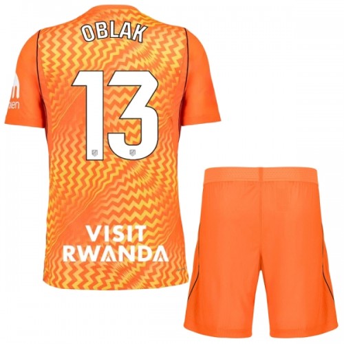 Camisola + Calções Guarda-Redes Atlético Madrid Oblak 13 Criança 2026-27 Laranja Camisola + Calções Guarda-Redes Atlético Madrid Oblak 13 Criança 2026-27 Laranja