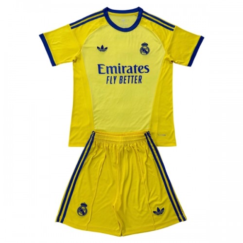 Camisola + Calções Guarda-Redes Real Madrid Criança 2026-27 Amarela Camisola + Calções Guarda-Redes Real Madrid Criança 2026-27 Amarela