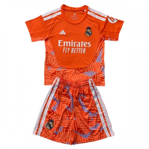 Camisola + Calções Guarda-Redes Real Madrid Criança 2026-27 Laranja Camisola + Calções Guarda-Redes Real Madrid Criança 2026-27 Laranja