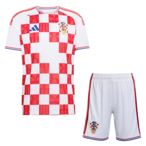 Camisola + Calções Croácia Criança Equipamento 1ª 2026-27 Camisola + Calções Croácia Criança Equipamento 1ª 2026-27
