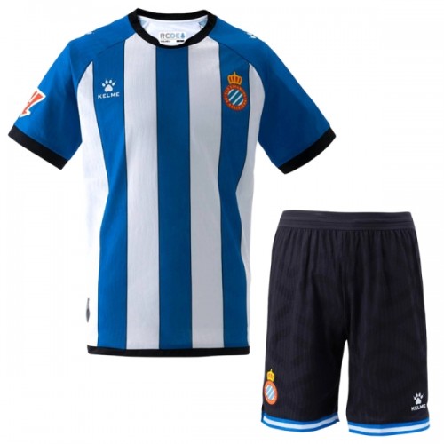 Camisola + Calções RCD Espanyol Criança Equipamento 1ª 2026-27 Camisola + Calções RCD Espanyol Criança Equipamento 1ª 2026-27