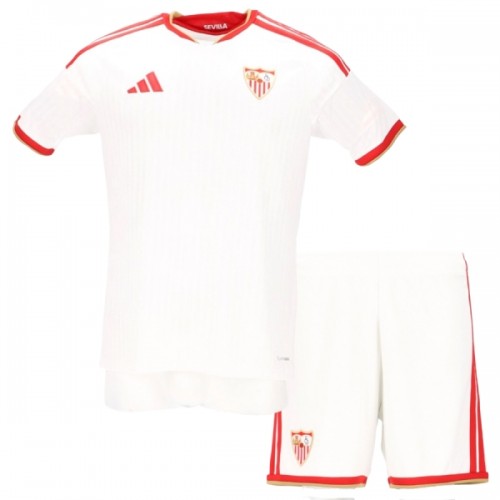 Camisola + Calções Sevilla FC Criança Equipamento 1ª 2026-27 Camisola + Calções Sevilla FC Criança Equipamento 1ª 2026-27