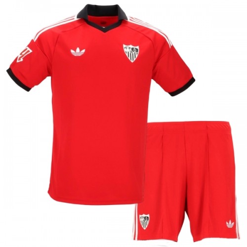 Camisola + Calções Sevilla FC Criança Equipamento 2ª 2026-27 Camisola + Calções Sevilla FC Criança Equipamento 2ª 2026-27