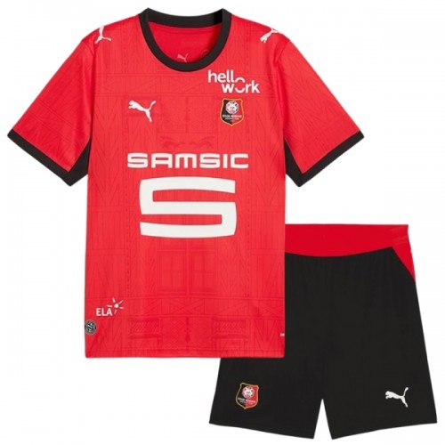 Camisola + Calções Stade Rennais Criança Equipamento 1ª 2026-27 Camisola + Calções Stade Rennais Criança Equipamento 1ª 2026-27